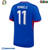Camisa de Futebol França Ousmane Dembele #11 Equipamento Principal Europeu 2024 Manga Curta